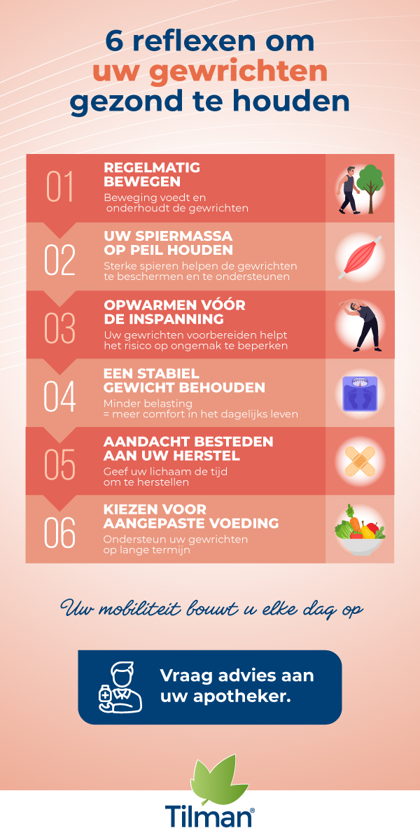 6 reflexen om uw gewrichten gezond te houden